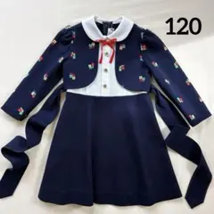 極美品✨ボレロ風ワンピース 花柄 レトロ フォーマル 発表会 卒園式 入学式