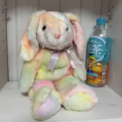 【6月中処分】 ty beanie カラフル レインボー うさぎ ぬいぐるみのサムネイル