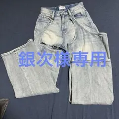 ハイウエストレイヤードデザイン2WAYデニムパンツ