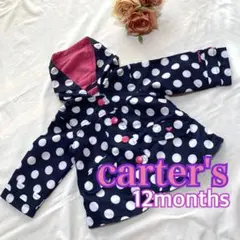 carter's カーターズ　水玉コート　ネイビー　フード　12mのサムネイル
