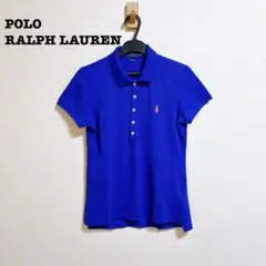 極美品 ポロラルフローレン ポロシャツ ストレッチメッシュ ブルー