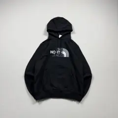 the north face 刺繍ロゴ スウェットパーカー ブラック L