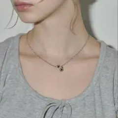 GIUNON エイトスターフラワーネックレス シルバー