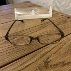 Zoff PC メガネ ブルーライトカット カーキ色