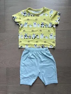 パンダ柄ベビーパジャマセット