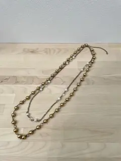 2連ロングネックレス【結婚式・二次会・パーティー・普段使いに】