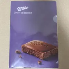Milka ミルカチョコレート　ノベルティ　ミニクリアファイル