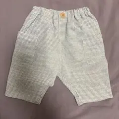 ベビー服ボトムス　ハーフパンツ　チェックパンツ 80センチ　韓国子供服