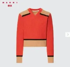 Lサイズ Vネックセーター UNIQLO MARNI ユニクロ マルニ レッド