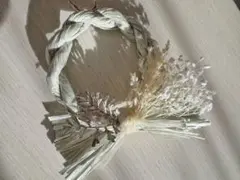 しめ縄　小さめ　リース　お正月　新年　ドライフラワー　インテリア
