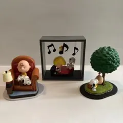 スヌーピーとチャーリー・ブラウン フィギュア3体セット