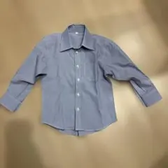 110サイズ ストライプ 長袖シャツ　ブルー