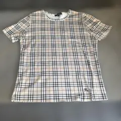 BURBERRY ノバチェック 半袖Tシャツ ストレッチ ホースロゴ刺繍