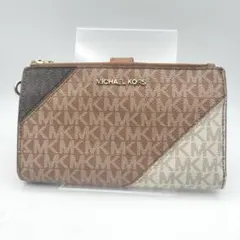 マイケルコース　長財布　財布　ダブルファスナー　ブラウン