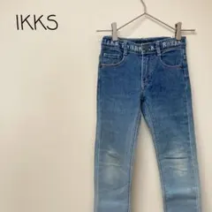 【美品】IKKS キッズ 130 デニム パンツ スキニー ストレッチ コットン