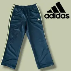U■adidas アディダス メンズ ジャージ パンツ Mサイズ 黒×ゴールド