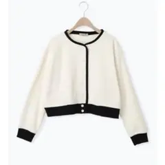 タグ付き新品　Samansa Mos2 配色スウェットカーディガンのサムネイル