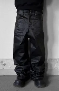 FIVEKOH Black Waxed Raw Denim Jeans - メルカリ