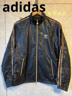 ⭐︎黒金カラー⭐︎ adidas ナイロンジャケット Ｓサイズ