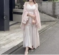 【jb41】MUGUET ミュゲ キャミワンピ ロングワンピースティアード