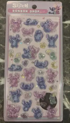 ボンボンドロップシール　スティッチ&エンジェル 硬質⚠︎ご購入前に商品説明文を必読