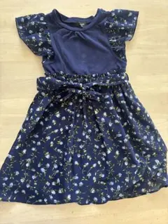 COMME CA ISM 花柄半袖ワンピース 100cm