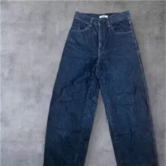 UNIQLO U ユニクロ　ワイドフィットカーブジーンズ　デニム　濃紺