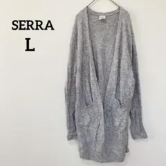 SERRA 【L】ロングカーディガン グレー　オープン