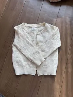 H&M アイボリー ニットカーディガン　70