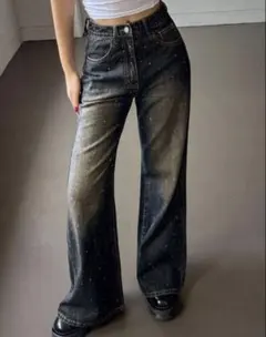 ダークデニム ラメ付き