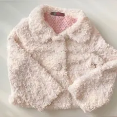 【限定価格】フワフワファー襟付きアウター　ポンチョ　130 ふわふわ