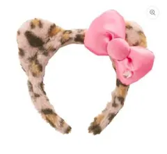 ヒョウ柄リボンカチューシャ