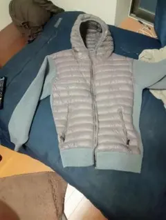 G-stage ジーステージ ダウン配色!!!グレー フード付きダウン