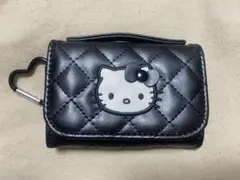 ハローキティ ウォレット形コインパース　コインケース　ミニチュアキルト　ブラック