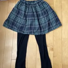 チェック柄スカート＆レギンスセット 140