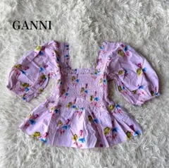【新品】ガニー　Printed Cotton Smock Blouse ピンクのサムネイル