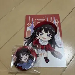 月ノ美兎　にじさんじ7大タワーコラボ缶バッチ&ポストカード