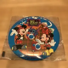 ミッキー＆ミニー＆スティッチ　缶バッジ　ディズニー　32周年