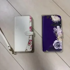 花柄手帳型iPhoneケース2点セット