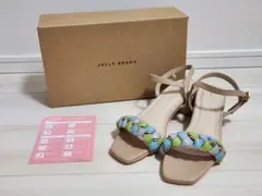 【新品未使用】JELLY BEANS 編み込みストラップサンダル　L