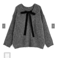 GRL 前後2Wayベロアリボンスパンコールニットトップス[ks207]