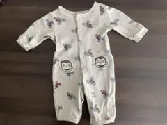 【プティマイン×おさるのジョージ】総柄2WAYオール ベージュ