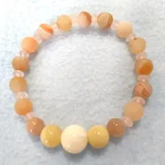 感謝品(人 •͈ᴗ•͈)♡マザーオブパール＆イエローオパール＆アゲート ブレス