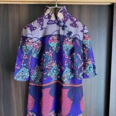 チャイナドレス チャイナ風 ワンピース 美品 クラシカル レトロ サイケデリック