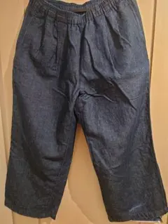 無印良品 コットン　リネン　デニムイージーワイドパンツ