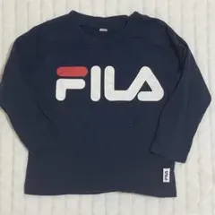 FILA ロンT 90cm ネイビー ロゴ入り 記名あり 保育園着