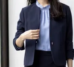 ネイビーノーカラージャケット ANY SIS オンワード