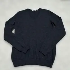 UNIQLO カシミヤ100% Vネックセーター　Mサイズ グレー