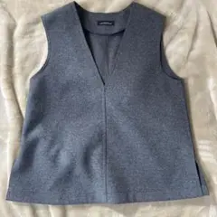 GREEN LABEL RELAXING グレー Vネックベスト