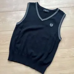 COMME CA ISM Vネックベスト 130A ブラック